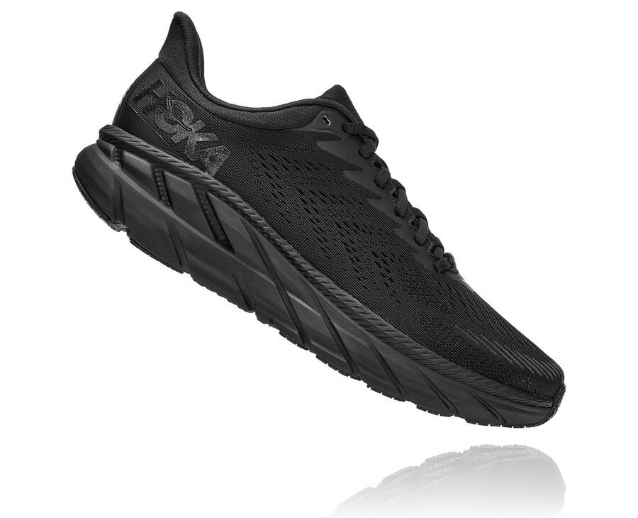 Hoka One One Koşu Ayakkabısı Erkek Siyah - Clifton 7 - UC5973260